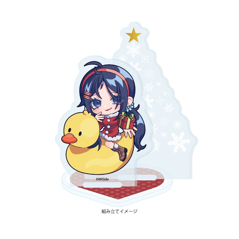 アクリルスタンドプレート MiSide : ミサイド 01 狂ったミタA クリスマスVer.(ミニキャライラスト) (Acrylic Stand Plate "MiSide" 01 Crazy Mita A Christmas Ver. (Mini Character Illustration))