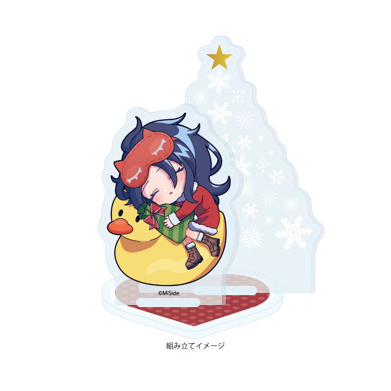 アクリルスタンドプレート MiSide : ミサイド 05 眠いミタ クリスマスVer.(ミニキャライラスト) (Acrylic Stand Plate "MiSide" 05 Sleepy Mita Christmas Ver. (Mini Character Illustration))