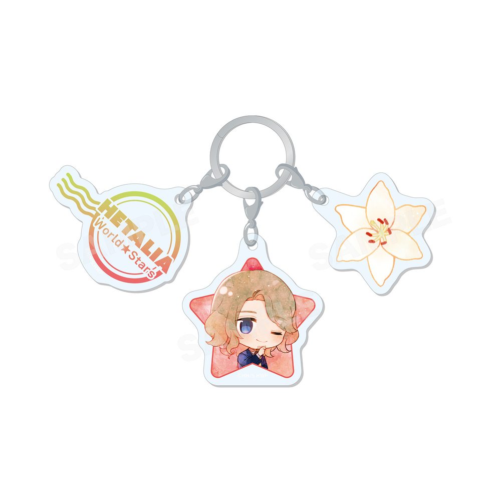 ヘタリア World☆Stars キャラでるアート 3連チャーム 06 フランス ("Hetalia World Stars" Chara Deru Art Triple Charm 06 France)