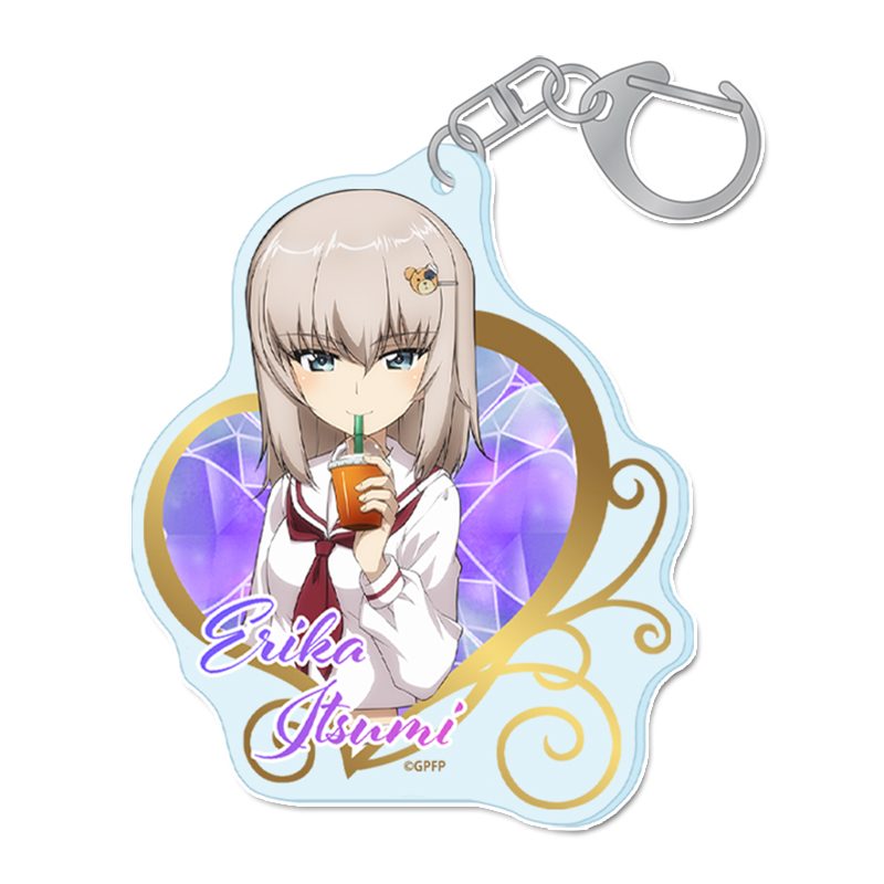 ガールズ&パンツァー 最終章 描き下ろしアクリルキーホルダー 逸見エリカ ギャル制服Ver. ("GIRLS und PANZER das Finale" Original Illustration Acrylic Key Chain Itsumi Erika Gal School Uniform Ver.)