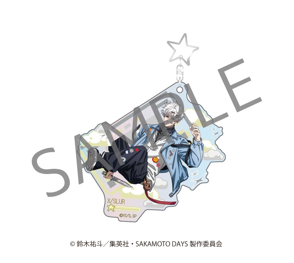 SAKAMOTO DAYS オーロラアクリルキーホルダー デコラVer. X(スラー) ("Sakamoto Days" Aurora Acrylic Key Chain DECORA Ver. X (Slur))
