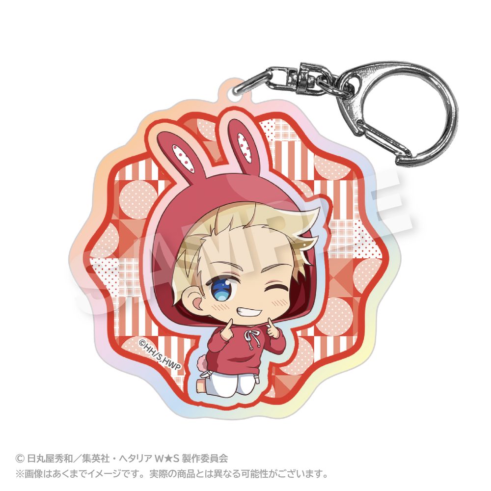 ヘタリア World☆Stars ホログラムキーホルダー アニマルパーカーVer. デンマーク ("Hetalia World Stars" Hologram Key Chain Animal Hoodie Ver. Denmark)