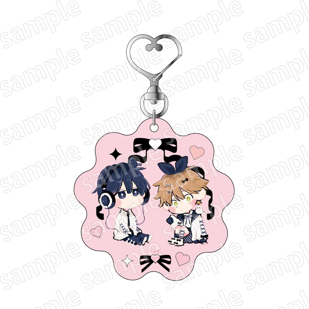 アクリルキーホルダー 君には届かない。 デフォルメ BLACK&PINK Ver. (Acrylic Key Chain "I Cannot Reach You." Deformed Black & Pink Ver.)