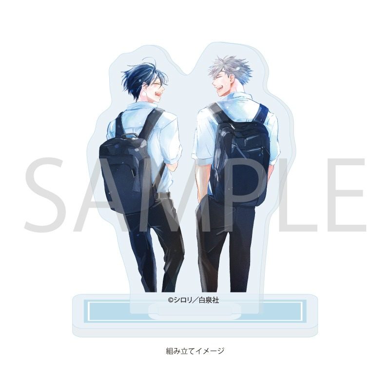 ミニアクリルスタンドプレート 花丸漫画100号記念フェア 02 帰り道はずっと君と (Mini Acrylic Stand Plate Hanamaru Manga Vol. 100 Anniversary Fair 02 "Kaerimichi wa Zutto Kimi to")