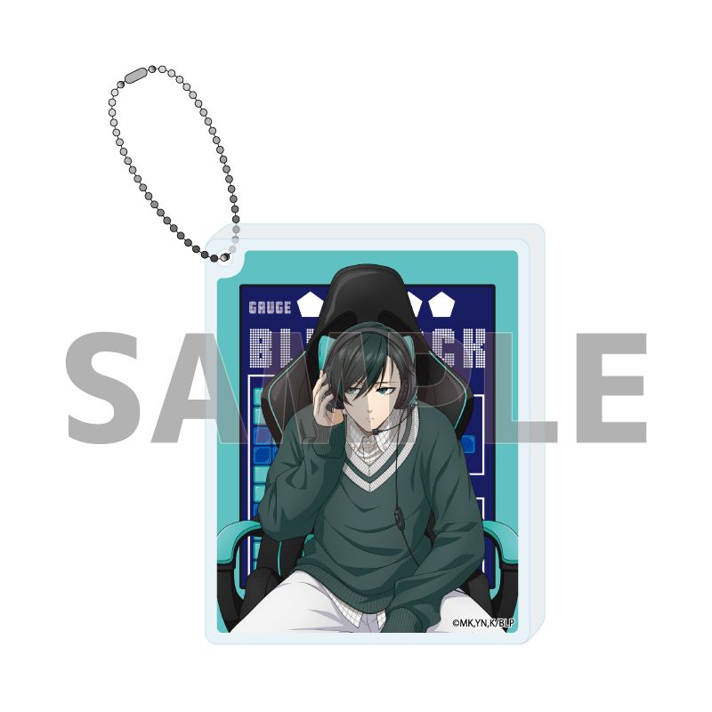 アクリルブロックキーホルダー ブルーロック 02 糸師凛 ゲーム実況Ver.(描き下ろしイラスト) (Acrylic Block Key Chain "Blue Lock" 02 Itoshi Rin Game Commentary Ver. (Original Illustration))