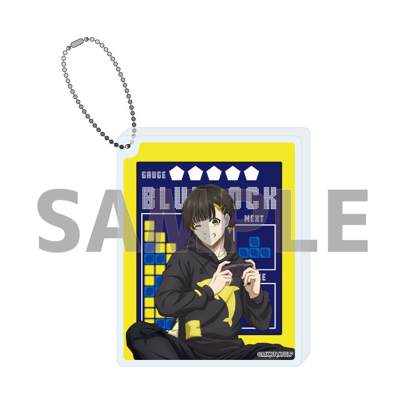 アクリルブロックキーホルダー ブルーロック 05 蜂楽廻 ゲーム実況Ver.(描き下ろしイラスト) (Acrylic Block Key Chain "Blue Lock" 05 Bachira Meguru Game Commentary Ver. (Original Illustration))