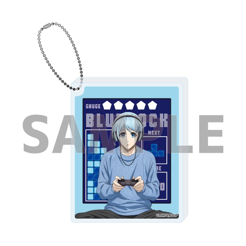 アクリルブロックキーホルダー ブルーロック 08 氷織羊 ゲーム実況Ver.(描き下ろしイラスト) (Acrylic Block Key Chain "Blue Lock" 08 Hiori Yo Game Commentary Ver. (Original Illustration))