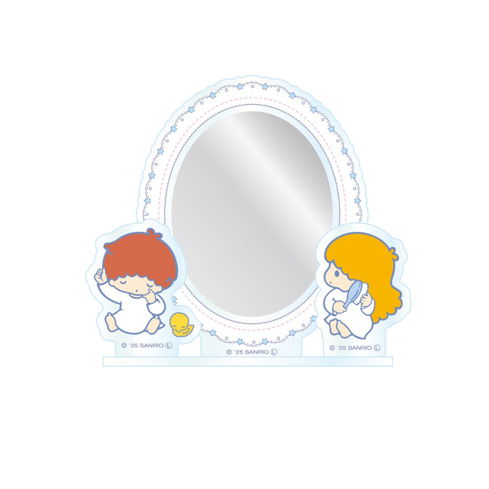リトルツインスターズ アクリルスタンドミラー レトロムーン 8203-495 (Little Twin Stars Acrylic Stand Mirror Retro Moon 8203-495)