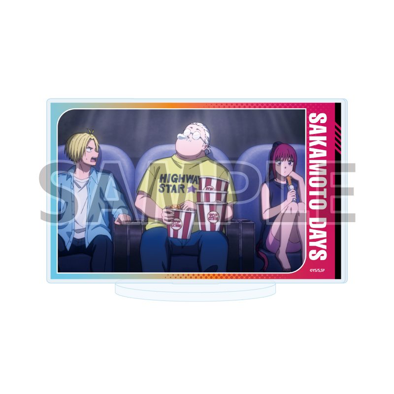 アクリルスタンド SAKAMOTO DAYS 58 坂本太郎&朝倉シン&陸少糖(場面写イラスト) (Acrylic Stand "Sakamoto Days" 58 Sakamoto Taro & Asakura Shin & Lu Shaotang (Scenes Illustration))