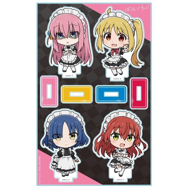 ぼっち・ざ・ろっく! アクリルキャラスタンド ひとり&虹夏&リョウ&郁代 メイド服Ver. デフォルメキャラ ("Bocchi the Rock!" Acrylic Chara Stand Hitori & Nijika & Ryo & Ikuyo Maid Costume Ver. Deformed Character)