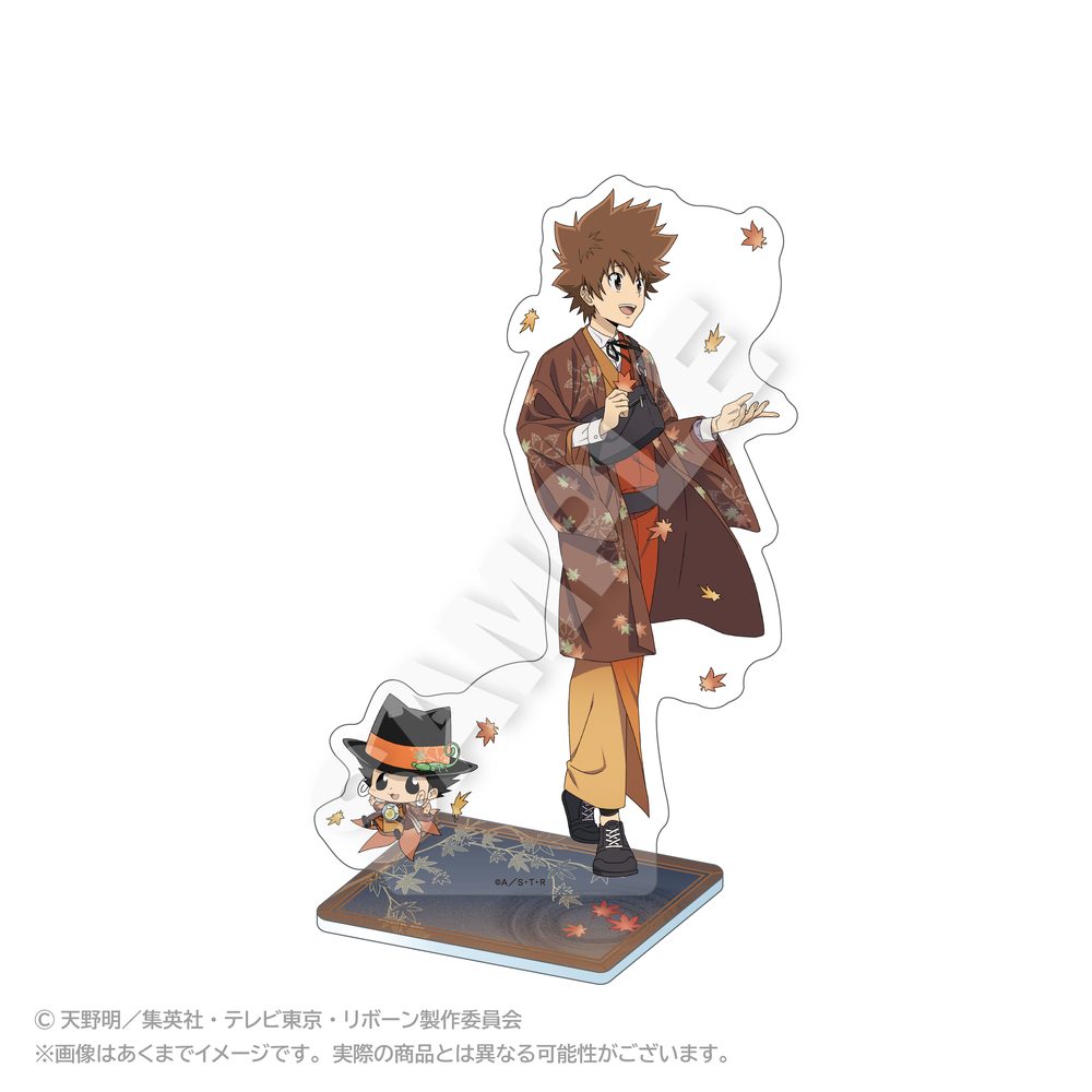 家庭教師ヒットマンREBORN! アクリルスタンド 秋和服Ver. 沢田綱吉&リボーン ("Reborn!" Acrylic Stand Autumn Kimono Ver. Sawada Tsunayoshi & Reborn)