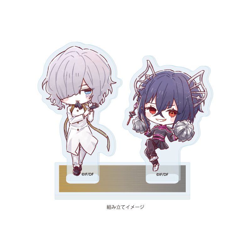 アクリルスタンドプレート 9 R.I.P. 08 魅ナミ&聖ヤ 応援団Ver.(グラフアートイラスト) (Acrylic Stand Plate "9 R.I.P." 08 Minami & Seiya Ouendan Ver. (Graff Art Illustration))