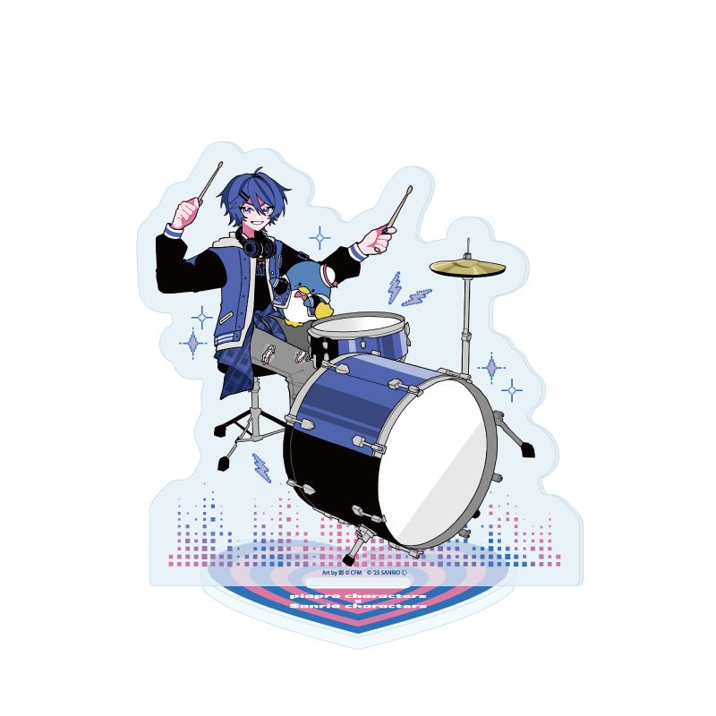 アクリルスタンド ピアプロキャラクターズ×サンリオキャラクターズ 06 KAITO×タキシードサム(コラボイラスト) (Acrylic Stand Piapro Characters x Sanrio Characters 06 KAITO x Tuxedosam (Collaboration Illustration))