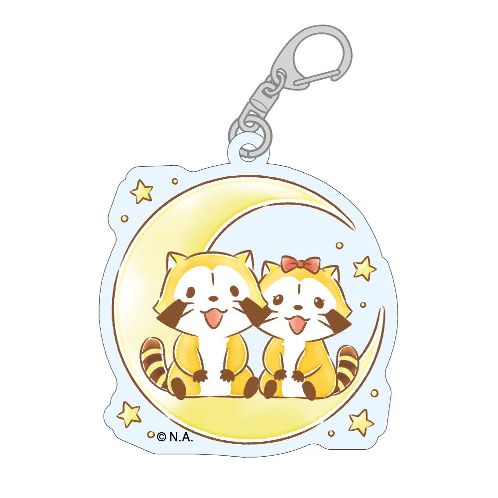 ラスカル 秋Ver. アクリルキーホルダー A ("Rascal the Raccoon" Autumn Ver. Acrylic Key Chain A)
