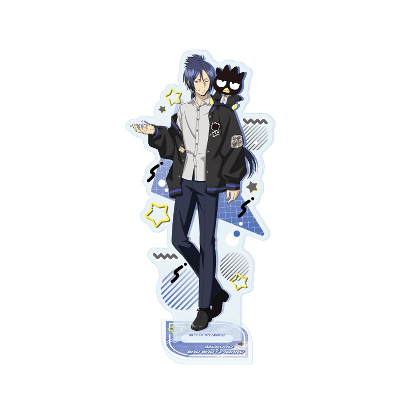 アクリルスタンド 家庭教師ヒットマンREBORN!×SANRIO CHARACTERS 44 六道骸×バッドばつ丸(コラボイラスト) (Acrylic Stand "Reborn!" x SANRIO CHARACTERS 44 Rokudo Mukuro x Bad Badtz-Maru (Collaboration Illustration))