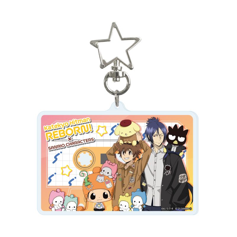 星型ナスカン付きデカアクリルキーホルダー 家庭教師ヒットマンREBORN!×SANRIO CHARACTERS 01 A Ver.(コラボイラスト) (Deka Acrylic Key Chain with Star-shaped Swivel Snap Hook "Reborn!" x SANRIO CHARACTERS 01 A Ver. (Collaboration Illustration))