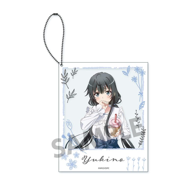 やはり俺の青春ラブコメはまちがっている。完 描き下ろしポラロイド風アクリルキーホルダー 雪ノ下雪乃 公園デートVer. ("Yahari Ore no Seishun Love-come wa Machigatteiru. Kan" Original Illustration Polaroid-Style Acrylic Key Chain Yukinoshita Yukino Park Date Ver.)