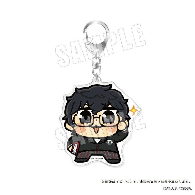 ペルソナ5 ザ・ロイヤル 主人公×ぶくぶ おおきめアクリルキーホルダー 04 知識 ランク5 ("Persona 5 Royal" Protagonist x Bkub Big Acrylic Key Chain 04 Knowledge Rank 5)