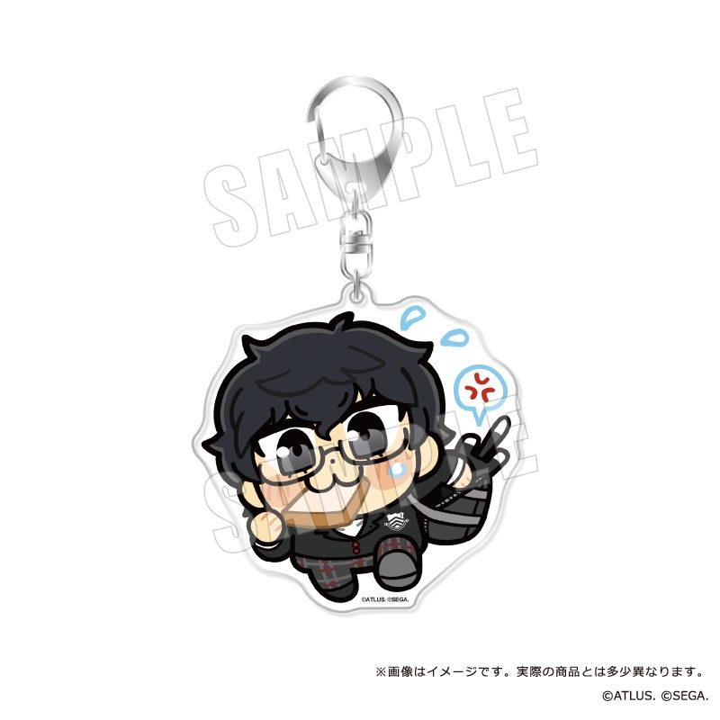 ペルソナ5 ザ・ロイヤル 主人公×ぶくぶ おおきめアクリルキーホルダー 09 優しさ ランク1 ("Persona 5 Royal" Protagonist x Bkub Big Acrylic Key Chain 09 Kindness Rank 1)