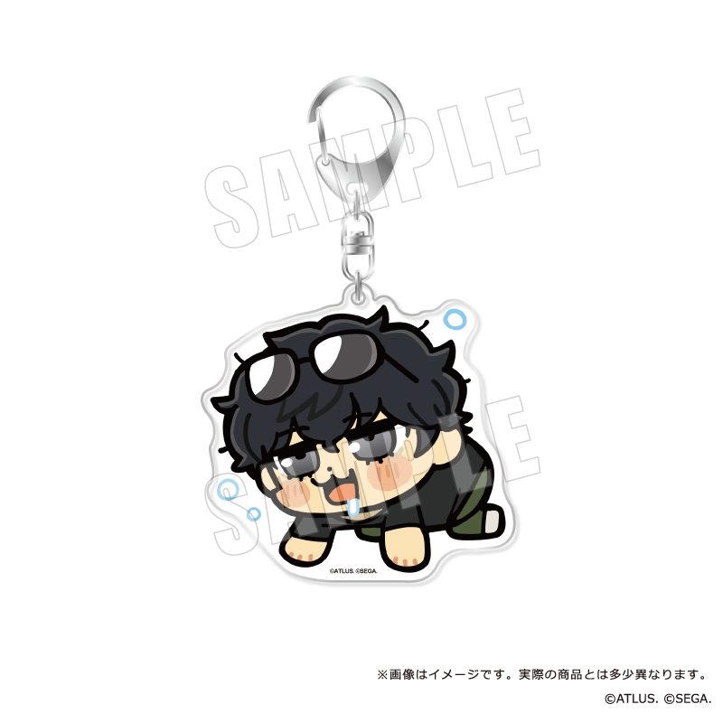 ペルソナ5 ザ・ロイヤル 主人公×ぶくぶ おおきめアクリルキーホルダー 11 魅力 ランク1 ("Persona 5 Royal" Protagonist x Bkub Big Acrylic Key Chain 11 Charm Rank 1)