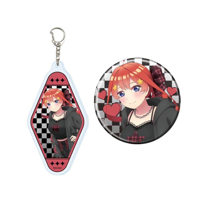 アクリルキーホルダー&缶バッジセット 五等分の花嫁* 05 五月 甘辛ロックVer.(描き下ろしイラスト) (Acrylic Key Chain & Can Badge Set "The Quintessential Quintuplets Specials 2" 05 Itsuki Sweet and Spicy Rock Ver. (Original Illustration))
