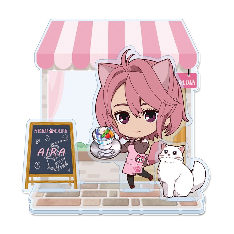ダンダダン ぷちちょこ ミニアクリルジオラマ アイラ 猫カフェ ("DANDADAN" Puchichoko Mini Acrylic Diorama Aira Cat Cafe)