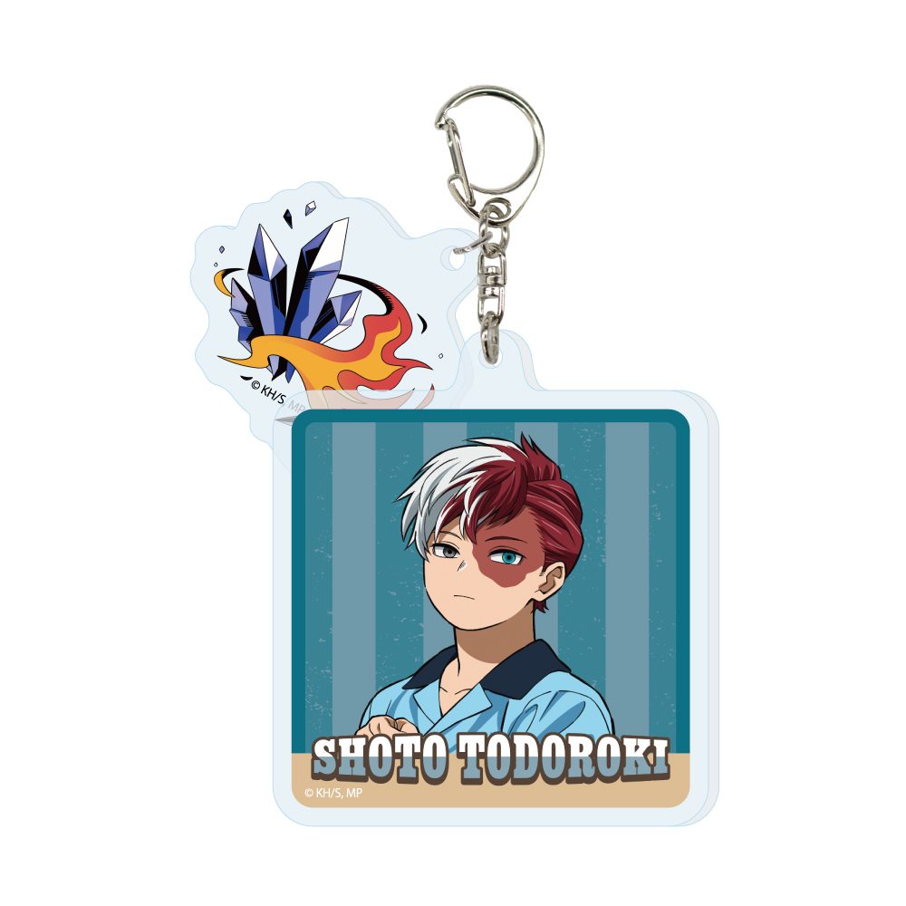 僕のヒーローアカデミア 2連アクリルキーホルダー 轟焦凍 アメリカンレトロVer. ("My Hero Academia" Twin Acrylic Key Chain Todoroki Shoto American Retro Ver.)