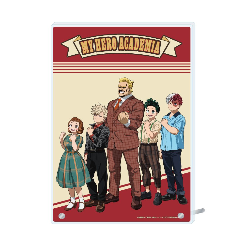 僕のヒーローアカデミア アクリルプレート アメリカンレトロVer. ("My Hero Academia" Acrylic Plate American Retro Ver.)