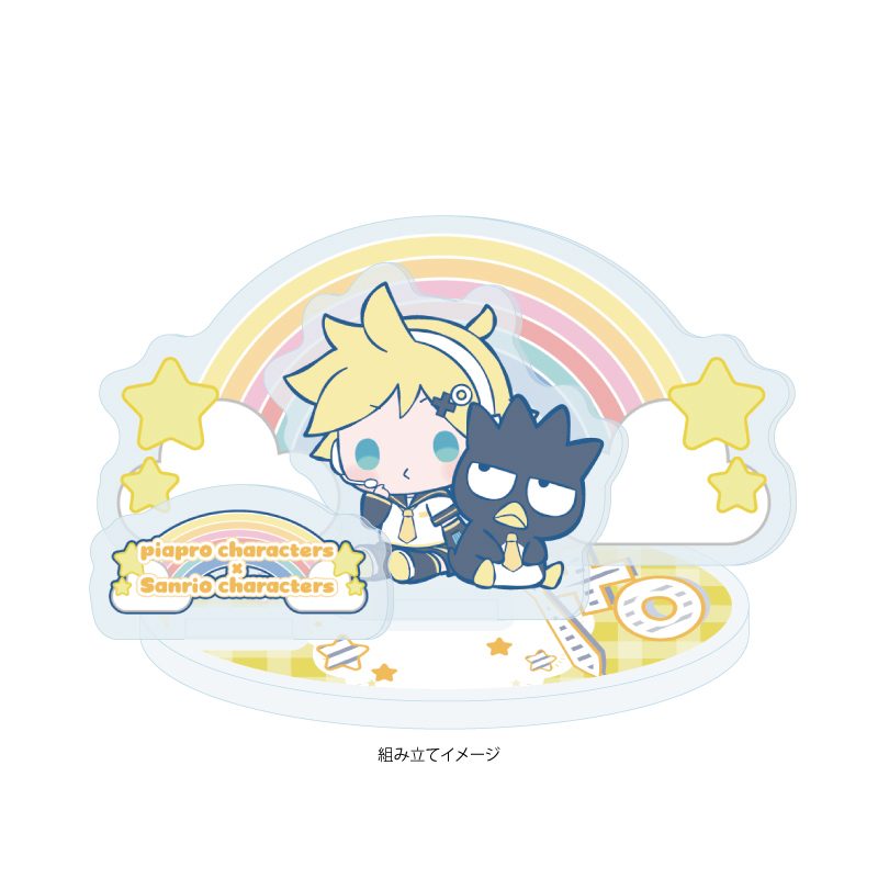 アクリルスタンドプレート ピアプロキャラクターズ×サンリオキャラクターズ 03 鏡音レン×バッドばつ丸(コラボイラスト) (Acrylic Stand Plate Piapro Characters x Sanrio Characters 03 Kagamine Len x Bad Badtz-Maru (Collaboration Illustration))