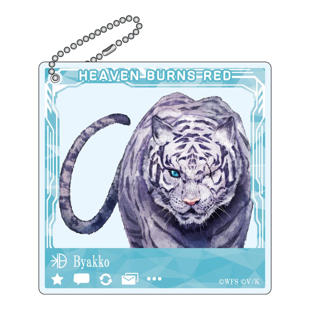 ヘブンバーンズレッド SNSぽいアクリルキーホルダー ビャッコ ("Heaven Burns Red" SNS Style Acrylic Key Chain Byakko)