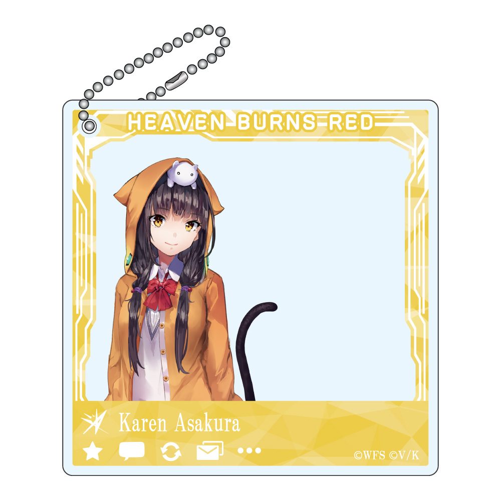 ヘブンバーンズレッド SNSぽいアクリルキーホルダー 朝倉可憐 ("Heaven Burns Red" SNS Style Acrylic Key Chain Asakura Karen)