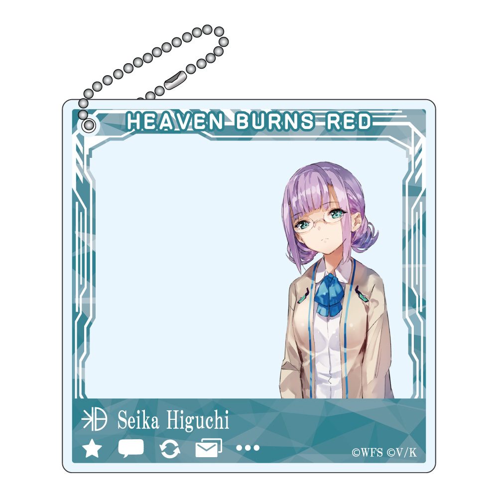 ヘブンバーンズレッド SNSぽいアクリルキーホルダー 樋口聖華 ("Heaven Burns Red" SNS Style Acrylic Key Chain Higuchi Seika)