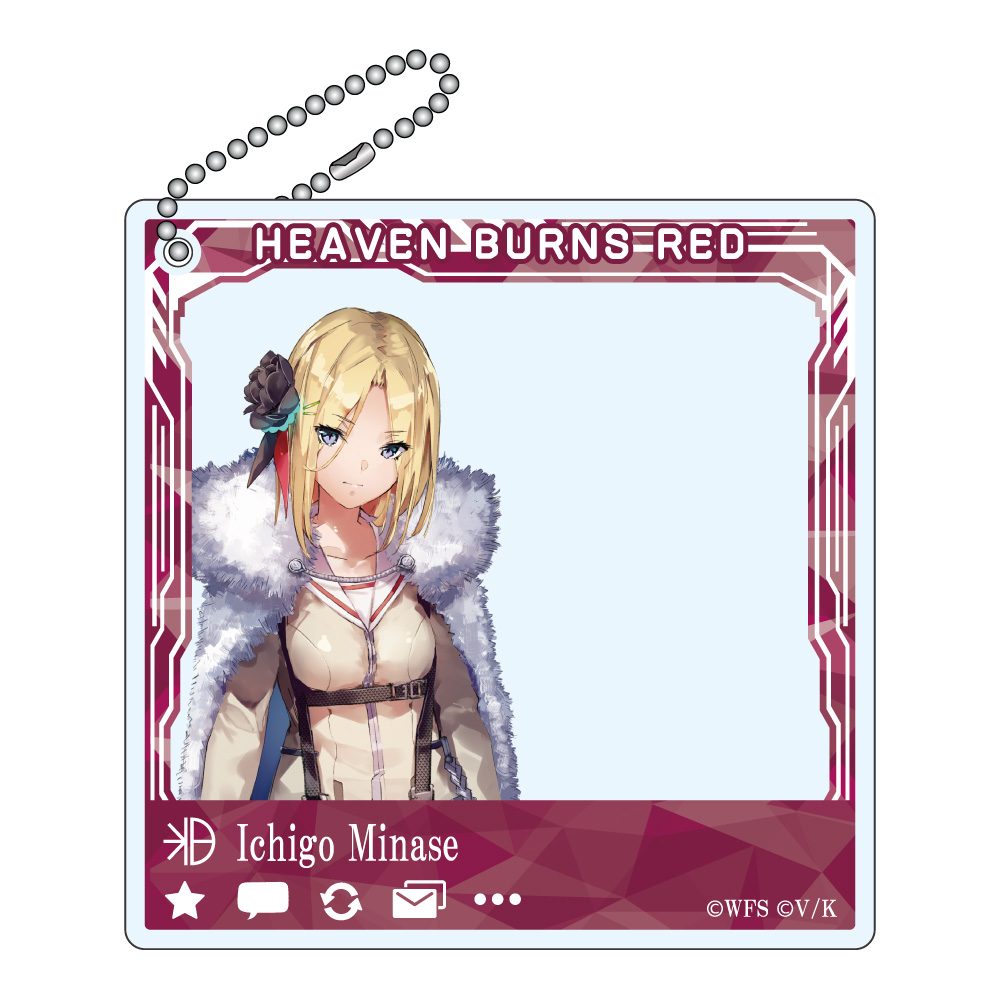 ヘブンバーンズレッド SNSぽいアクリルキーホルダー 水瀬いちご ("Heaven Burns Red" SNS Style Acrylic Key Chain Minase Ichigo)