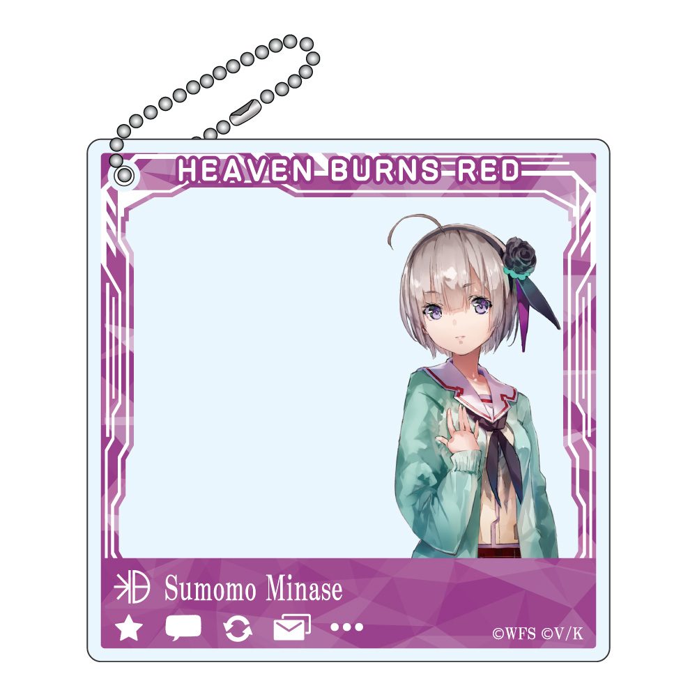 ヘブンバーンズレッド SNSぽいアクリルキーホルダー 水瀬すもも ("Heaven Burns Red" SNS Style Acrylic Key Chain Minase Sumomo)