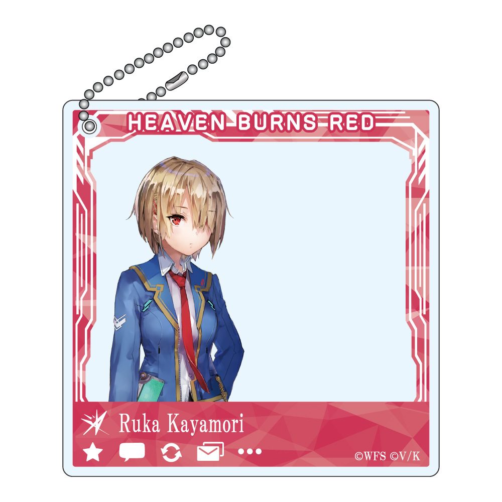 ヘブンバーンズレッド SNSぽいアクリルキーホルダー 茅森月歌 ("Heaven Burns Red" SNS Style Acrylic Key Chain Kayamori Ruka)