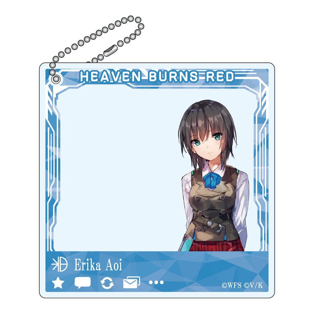 ヘブンバーンズレッド SNSぽいアクリルキーホルダー 蒼井えりか ("Heaven Burns Red" SNS Style Acrylic Key Chain Aoi Erika)