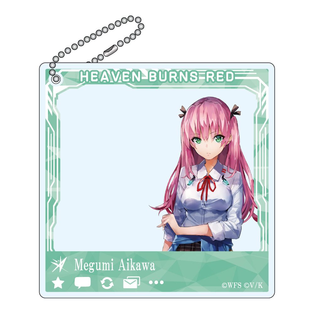 ヘブンバーンズレッド SNSぽいアクリルキーホルダー 逢川めぐみ ("Heaven Burns Red" SNS Style Acrylic Key Chain Aikawa Megumi)
