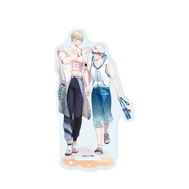 アクリルスタンド doji先生 01 社会人カップルのSummer Vacation BLフェア(描き下ろしイラスト) (Acrylic Stand doji Works 01 Office Worker Couple's Summer Vacation BL Fair (Original Illustration))