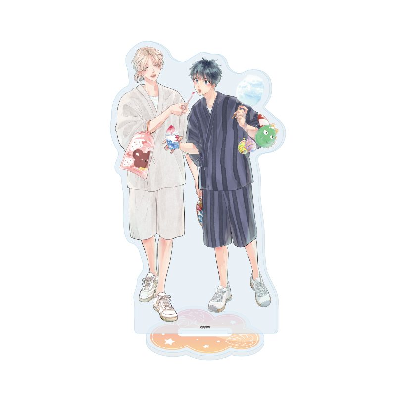 アクリルスタンド ぴい先生 01 社会人カップルのSummer Vacation BLフェア(描き下ろしイラスト) (Acrylic Stand Pi Works 01 Office Worker Couple's Summer Vacation BL Fair (Original Illustration))