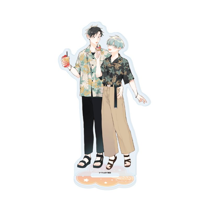 アクリルスタンド ぺそ太郎先生 01 社会人カップルのSummer Vacation BLフェア(描き下ろしイラスト) (Acrylic Stand Pesotarou Works 01 Office Worker Couple's Summer Vacation BL Fair (Original Illustration))