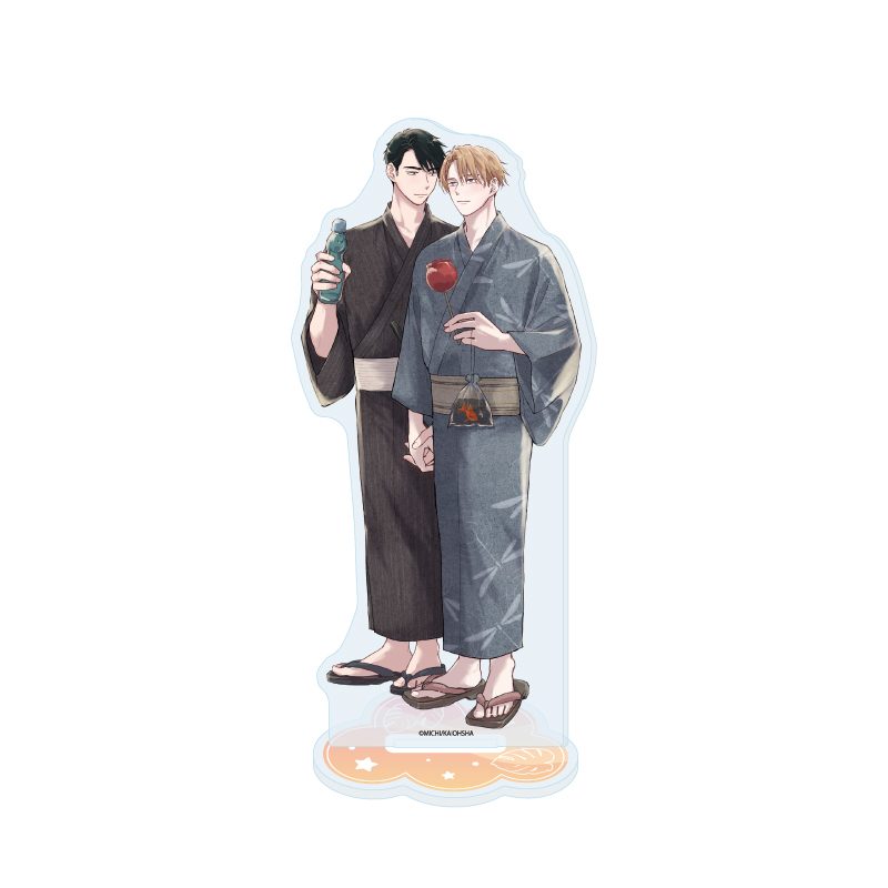 アクリルスタンド みーち先生 01 社会人カップルのSummer Vacation BLフェア(描き下ろしイラスト) (Acrylic Stand Michi Works 01 Office Worker Couple's Summer Vacation BL Fair (Original Illustration))