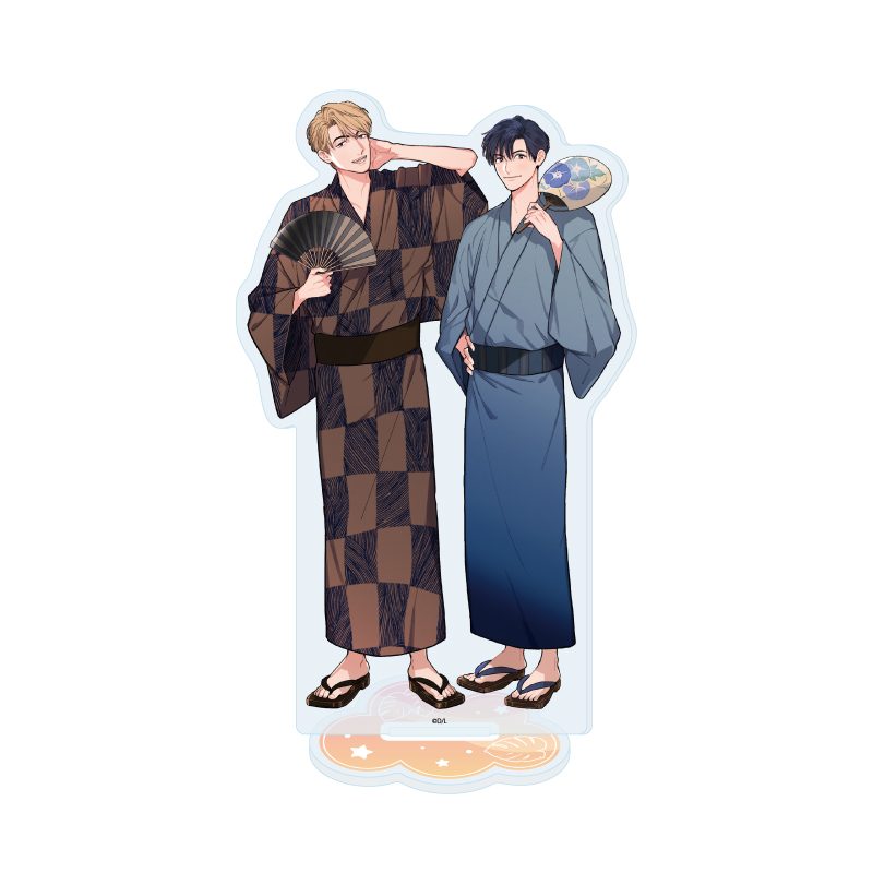 アクリルスタンド ダヨオ先生 01 社会人カップルのSummer Vacation BLフェア(描き下ろしイラスト) (Acrylic Stand Dayoo Works 01 Office Worker Couple's Summer Vacation BL Fair (Original Illustration))