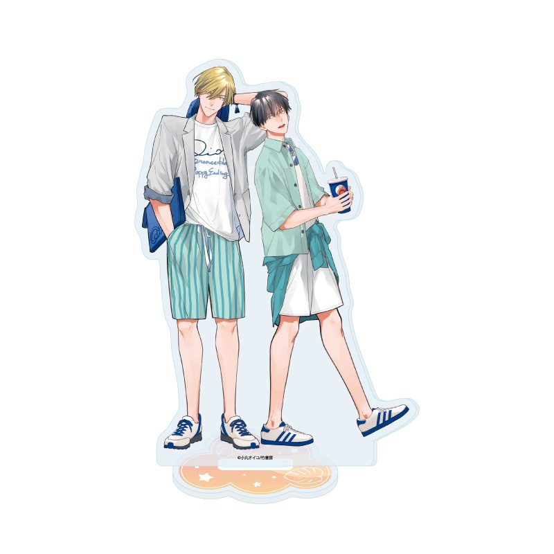 アクリルスタンド 小丸オイコ先生 01 社会人カップルのSummer Vacation BLフェア(描き下ろしイラスト) (Acrylic Stand Oiko Komaru Works 01 Office Worker Couple's Summer Vacation BL Fair (Original Illustration))