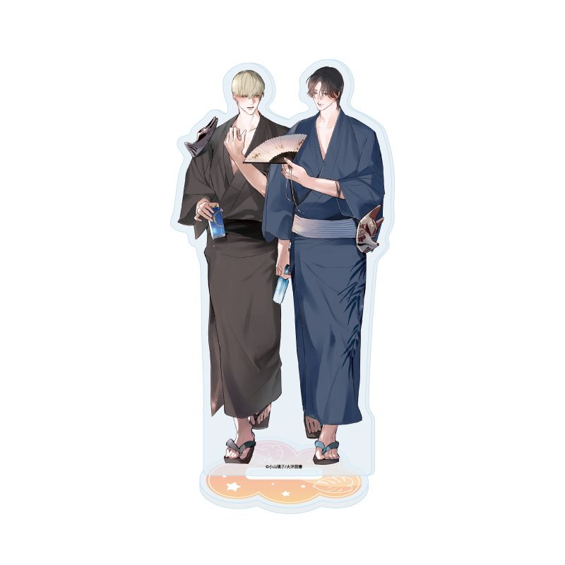 アクリルスタンド 小山璃子先生 01 社会人カップルのSummer Vacation BLフェア(描き下ろしイラスト) (Acrylic Stand Akiko Koyama Works 01 Office Worker Couple's Summer Vacation BL Fair (Original Illustration))
