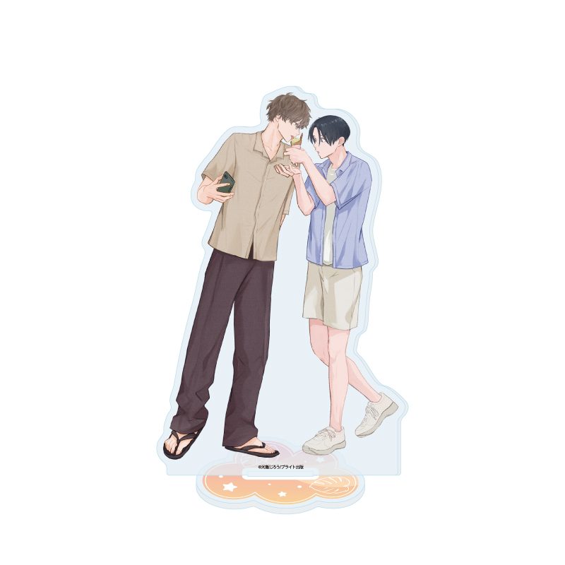 アクリルスタンド 河飯じろう先生 01 社会人カップルのSummer Vacation BLフェア(描き下ろしイラスト) (Acrylic Stand Jiro Kawaii Works 01 Office Worker Couple's Summer Vacation BL Fair (Original Illustration))