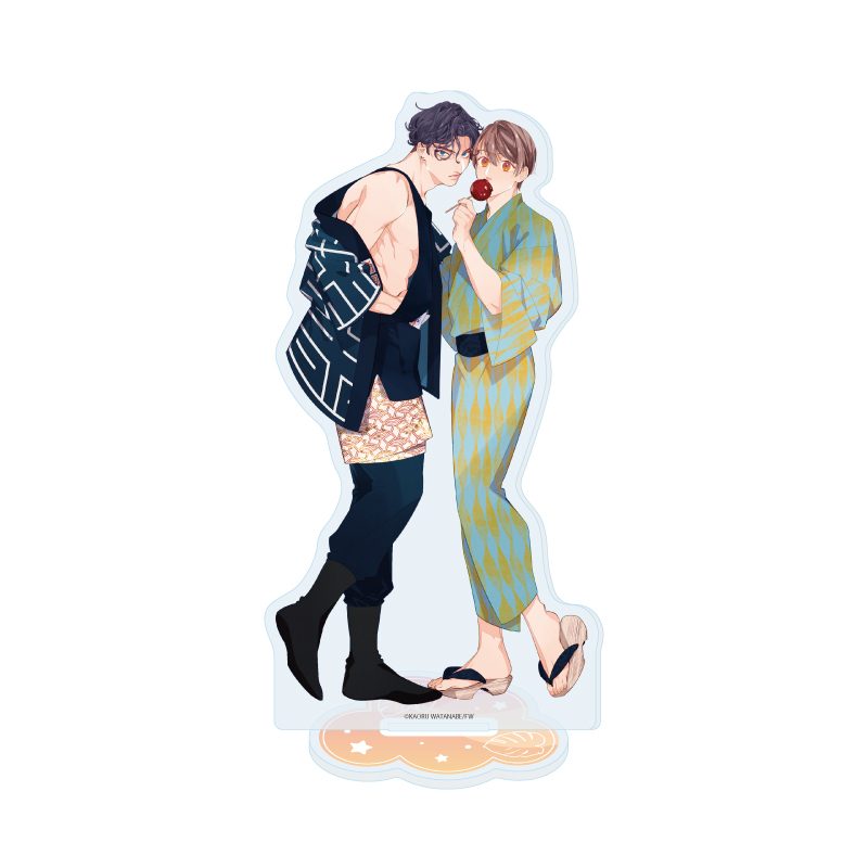 アクリルスタンド 渡辺馨先生 01 社会人カップルのSummer Vacation BLフェア(描き下ろしイラスト) (Acrylic Stand Kaoru Watanabe Works 01 Office Worker Couple's Summer Vacation BL Fair (Original Illustration))