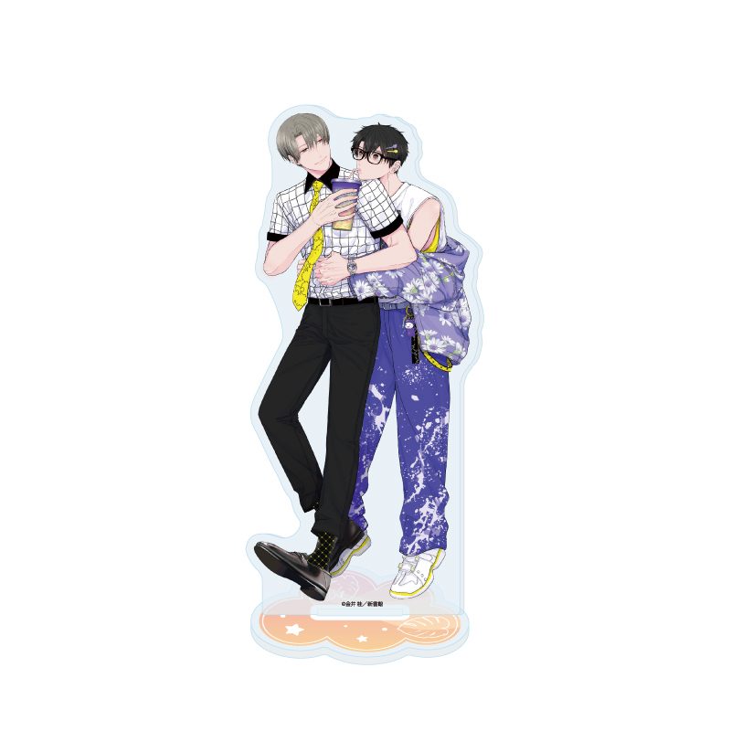 アクリルスタンド 金井桂先生 01 社会人カップルのSummer Vacation BLフェア(描き下ろしイラスト) (Acrylic Stand Kei Kanai Works 01 Office Worker Couple's Summer Vacation BL Fair (Original Illustration))