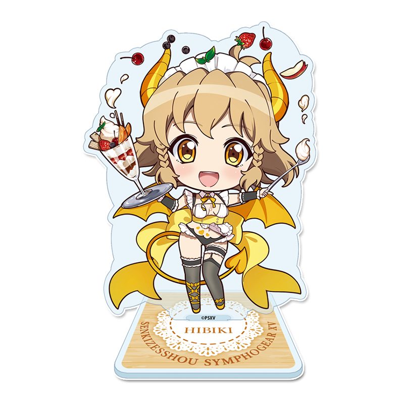 戦姫絶唱シンフォギアXV ぷちちょこアクリルスタンド 立花響 小悪魔ウェイトレス ("Senki Zessho Symphogear XV" Puchichoko Acrylic Stand Tachibana Hibiki Little Devil Waitress)