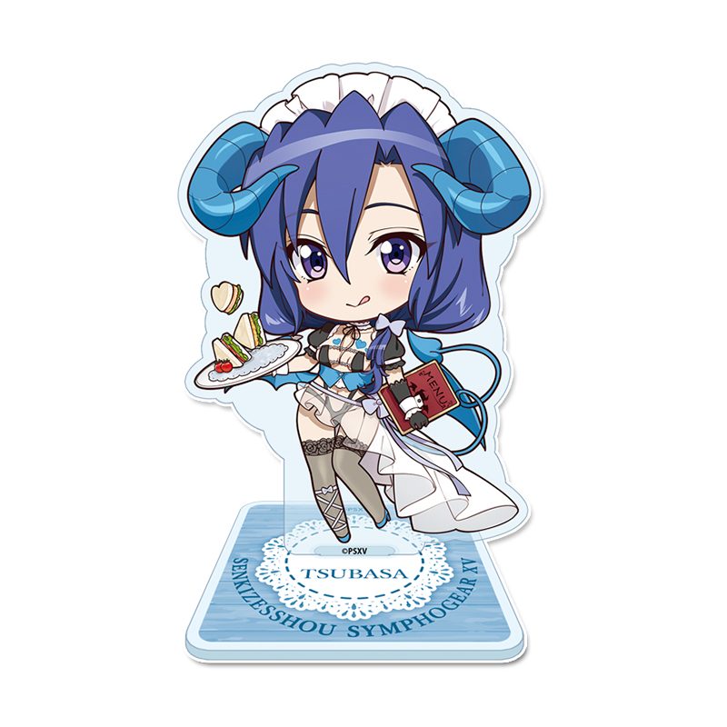 戦姫絶唱シンフォギアXV ぷちちょこアクリルスタンド 風鳴翼 小悪魔ウェイトレス ("Senki Zessho Symphogear XV" Puchichoko Acrylic Stand Kazanari Tsubasa Little Devil Waitress)