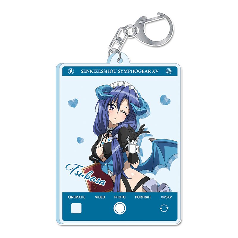 戦姫絶唱シンフォギアXV 描き下ろしアクリルキーホルダー 風鳴翼 小悪魔ウェイトレス ("Senki Zessho Symphogear XV" Original Illustration Acrylic Key Chain Kazanari Tsubasa Little Devil Waitress)